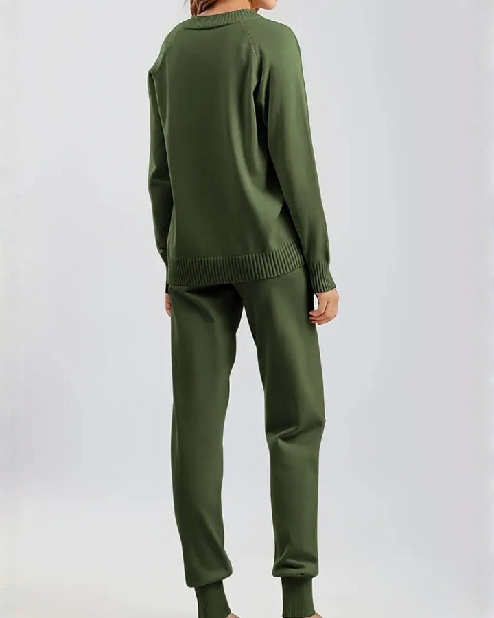 Sofia Cozy Knit Two-Piece Set with Long Sleeves