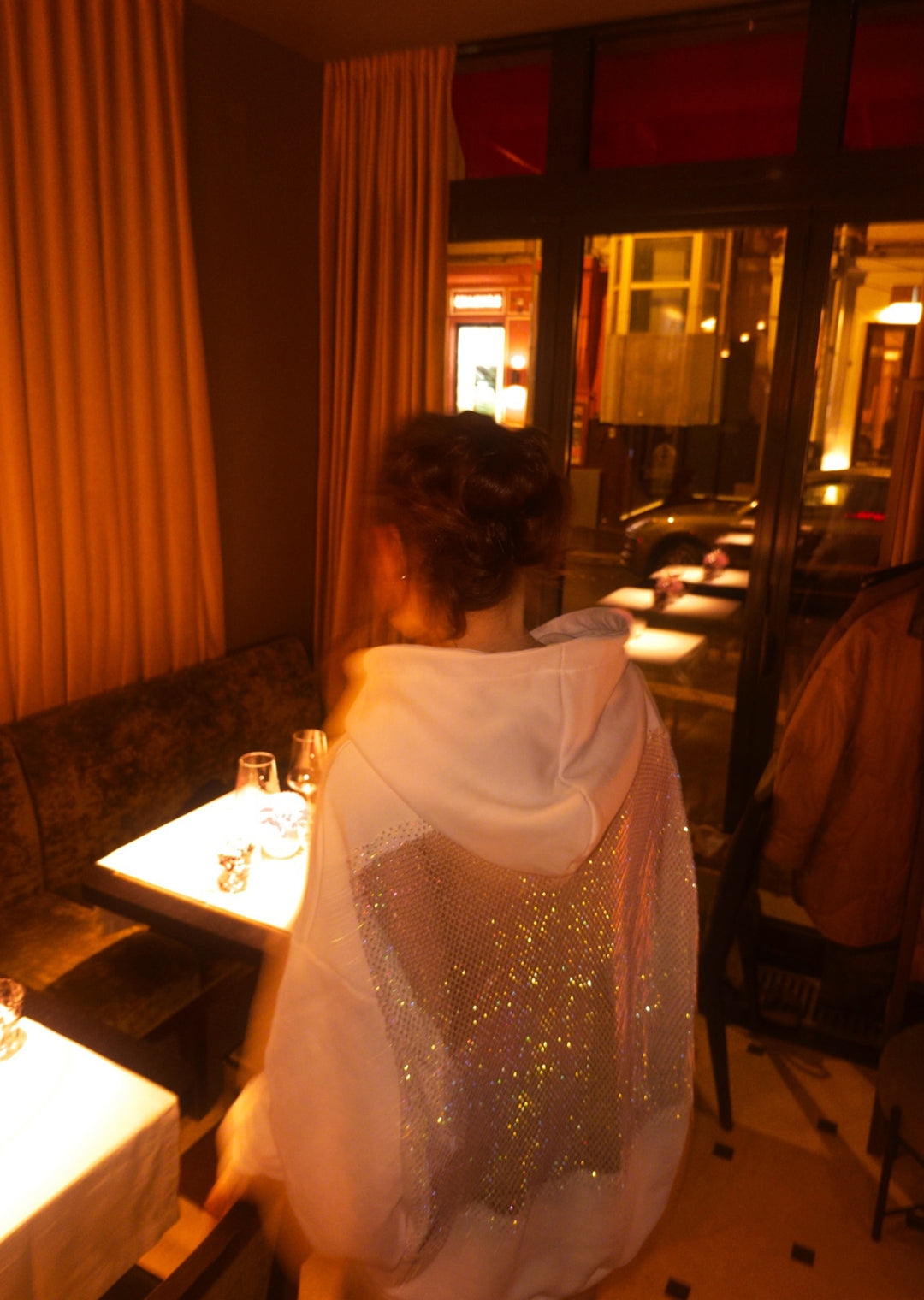 Aurora Crystal Mesh Transparent Hoodie