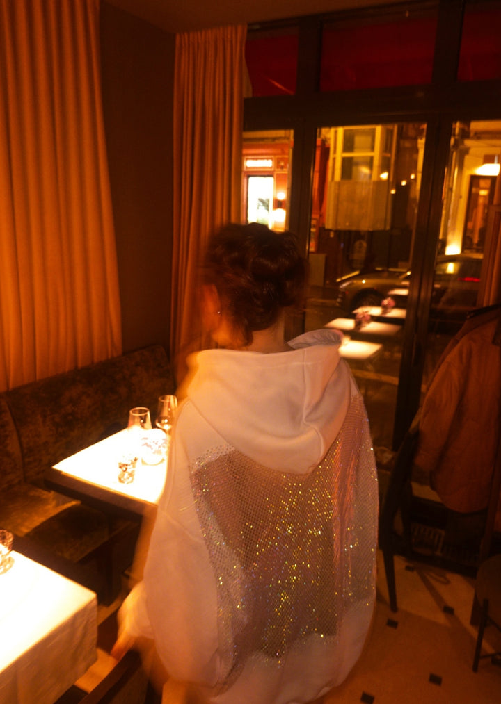 Aurora Crystal Mesh Transparent Hoodie