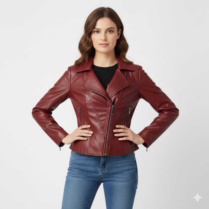 Clarisse Sheepskin Moto Jacket