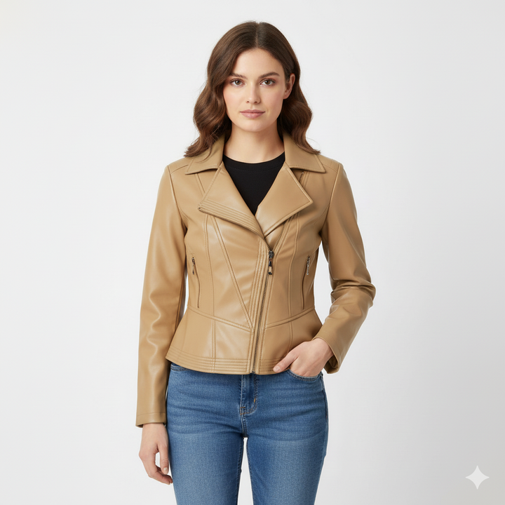 Clarisse Sheepskin Moto Jacket