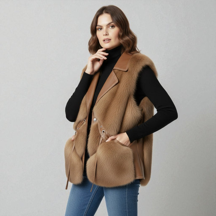 Clara Elegant Faux Fur Vest