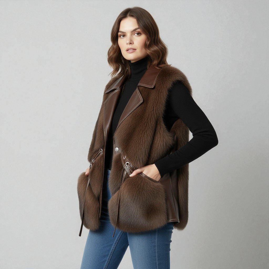 Clara Elegant Faux Fur Vest