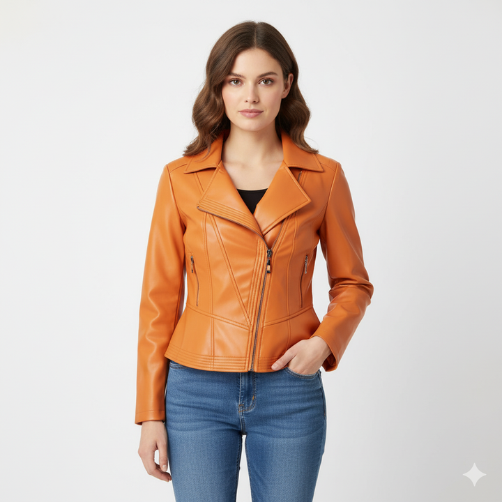 Clarisse Sheepskin Moto Jacket