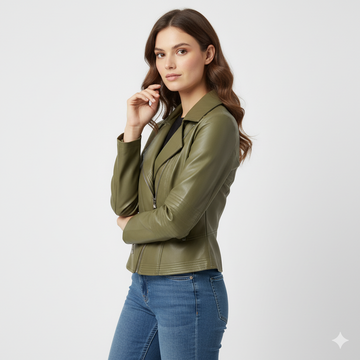 Clarisse Sheepskin Moto Jacket