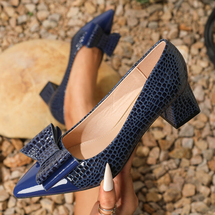 Amelie Sculpted Bow Heels
