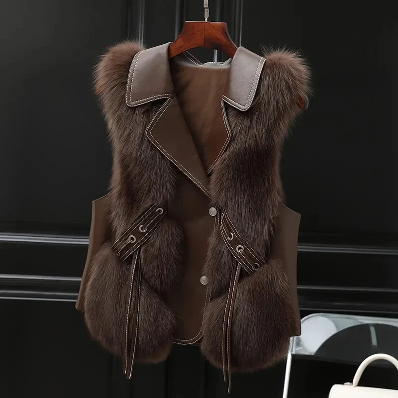 Clara Elegant Faux Fur Vest