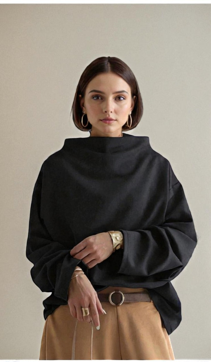 Elly High-Neck Casual Top